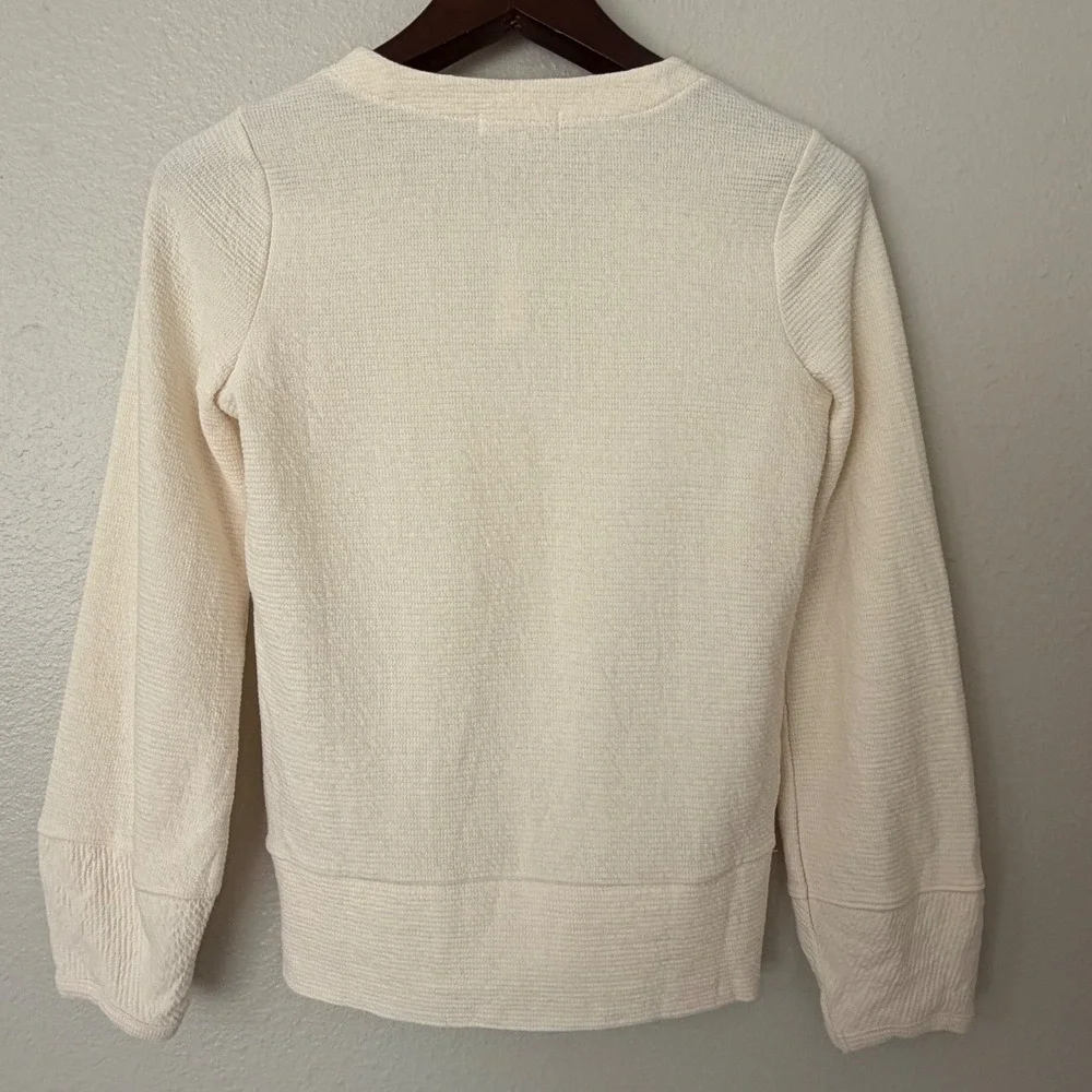 Madewell‎ Pieced-Sleeve Cardigan Antique Cream Button Front Cardigan XXS NWT